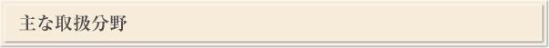 主な取扱分野